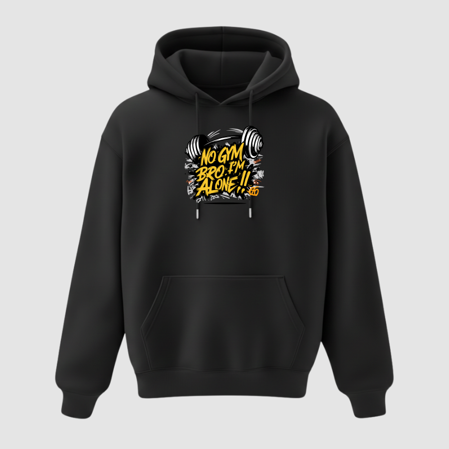 Siyah Oversize Hoodie Erkek